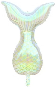 GLOBO FOIL SILUETA 85CM COLA DE SIRENA IRIDISCENTE