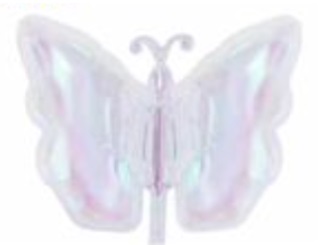 GLOBO FOIL SILUETA MARIPOSA IRIDISCENTE 73CM X49CM