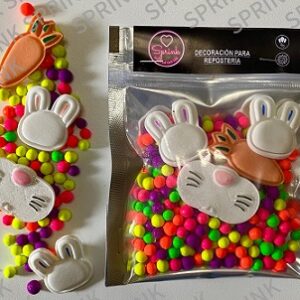 SPRINKLES MIX PERLAS Y FORMITAS PASCUA FLUO