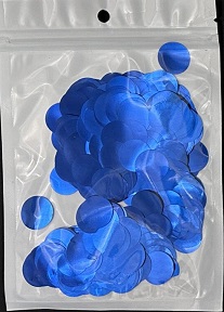 CONFETTI METAL X10G REDONDO AZUL
