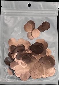 CONFETTI METAL X10G REDONDO ROSA GOLD