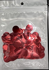 CONFETTI METAL X10G REDONDO ROJO