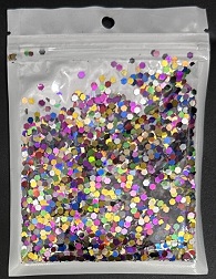 CONFETTI METAL X10G HEXAGONAL MULTICOLOR