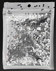 CONFETTI METAL X10G HEXAGONAL PLATA