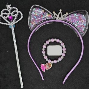 SET VINCHA GATO VARITA Y PULSERA