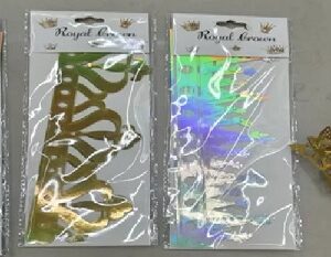 CORONA DE PAPEL HOLOGRAFICA X4