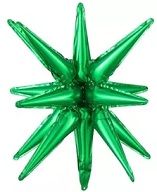 GLOBO FOIL 22P ESTRELLA 14 PUNTAS VERDE