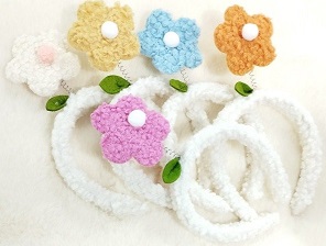 VINCHA FLOR CORDERITO