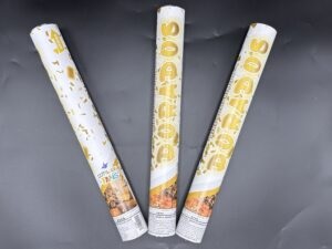 LANZAPAPELES CAÑON 40CM DORADO