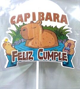 ADORNO PINCHE CARTULINA CAPIBARA