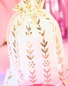 BOLSA ALPILLERA BCA CON STAMPING ORO X 10