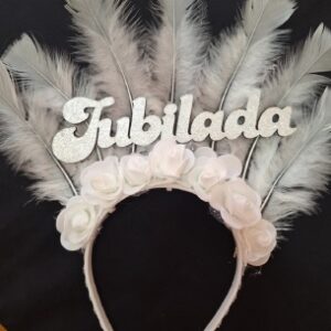 VINCHA ME JUBILE CON PLUMAS