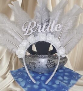 VINCHA NOVIA - BRIDE CON PLUMAS
