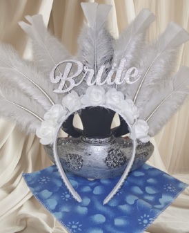 VINCHA NOVIA - BRIDE CON PLUMAS