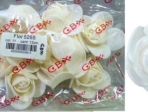 FLORES GOMA EVA 5265 X12 NATURAL