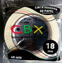 CINTA DE PAPEL 18MM X 40MTS