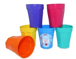VASO PLASTICO 350CC FACETADOS X6