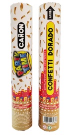 LANZAPAPELES 30CM CONFETTI DORADO