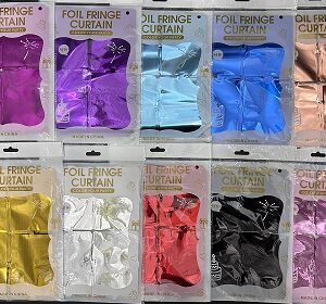 CORTINA METALIZADA CUADROS 2X1 MT