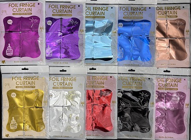 CORTINA METALIZADA CUADROS 2X1 MT