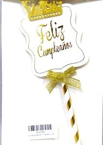 ADORNO PINCHE F C BLANCO CON CORONA