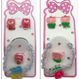 SET INFANTIL AROS PULSERA ANILLO NENA