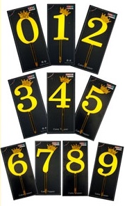 CAKE TOPPER NUMERO CORONITA DORADO