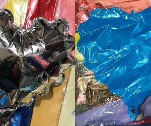 GLOBO FOIL 18P CORAZON ONDAS CELESTE