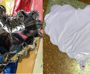 GLOBO FOIL 18P CORAZON ONDAS LILA PASTEL