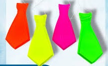 CORBATA PLASTICA FLUO CORTA