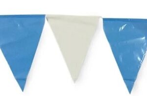 BANDERIN PLASTICO TRIANGULAR 3,20 CEL Y BCO