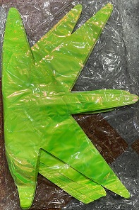 GLOBO FOIL 22P ESTRELLA 14 PUNTAS IRIDIS VERDE