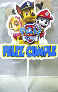 ADORNO PINCHE CARTULINA PAW PATROL