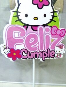 ADORNO PINCHE CARTULINA KITTY