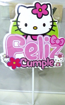 ADORNO PINCHE CARTULINA KITTY