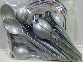 CUCHARA PLAST X50 PLATA