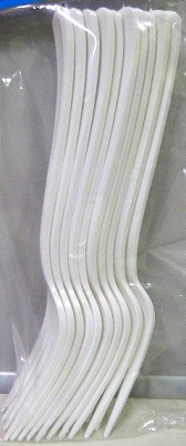 TENEDOR PLASTICO REFORZADO X10 BLANCO