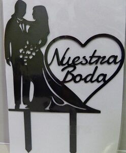 ADORNO PINCHE PLASTICO NUESTRA BODA