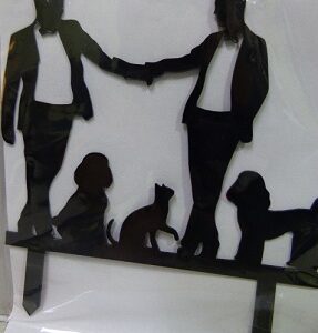 ADORNO PINCHE PLASTICO NOVIOS HOMBRES