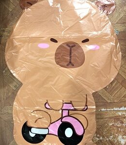 GLOBO FOIL SILUETA CAPIBARA EN BICI