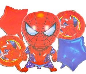 SET 5 GLOBOS HOMBRE ARAÑA