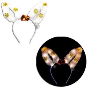 VINCHA NAVIDEÑA CON LUZ CONEJO