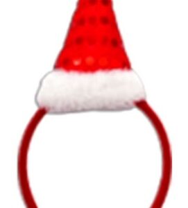 VINCHA NAVIDEÑA GORRO PAPA NOEL LENTEJUELA