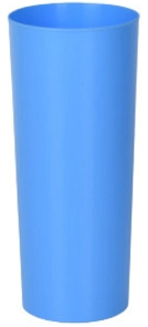 VASO TRAGO LARGO FLEXIBLE X10 CELESTE