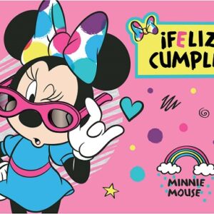 AFICHE FELIZ CUMPLEAÑOS X 1 MINNIE
