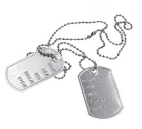 COLLAR CHAPA MILITAR