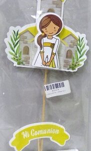 ADORNO PINCHE COMUNION X1 NENA CON CAPILLA