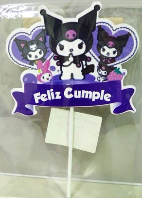 ADORNO PINCHE CARTULINA KUROMI