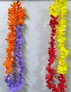 COLLAR PLASTICO HAWAIANO CON ELASTICO X1