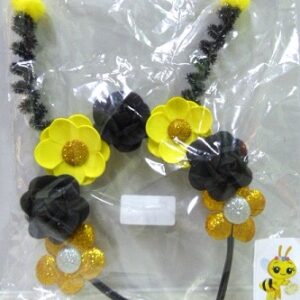 VINCHA CON FLORES ABEJITA